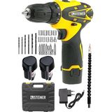 Steiner Germany Technology 36 V SJS Çift Metal Şanzıman Çift Akülü Şarjlı Vidalama Sarı 24 Parça Matkap