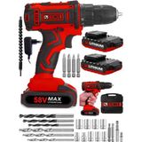 Steiner Germany Technology Cooper 58 V 5 Ah Darbeli Metal Şanzıman Şarjlı Çift Akülü Kırmızı Vidalama Matkap