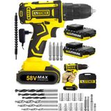 Steiner Germany Technology Cooper 58 V 5 Ah Darbeli Metal Şanzıman Şarjlı Çift Akülü Vidalama Matkap Set