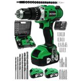 Steiner Germany Technology Darbeli 13 mm 58 V 5 Ah Yeşil Çift XR Akülü Şarjlı Vidalama Matkap Set