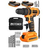 Steiner Germany Technology Darbeli 58 V 5 Ah Metal Şanzıman Çift Akü Şarjlı 24 Parça Vidalama Matkap