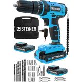 Steiner Germany Technology Darbeli 58 V 5 Ah Metal Şanzıman Çift Akü Şarjlı Blue Vidalama 24 Parça Matkap