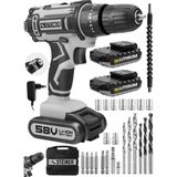 Steiner Germany Technology Highline 58 V 5 Ah Darbeli Bakır Sargılı Çift Akülü Vidalama Matkap Gri