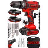Steiner Germany Technology Titan 58 V 5 Ah Darbeli Çift Akülü Vidalama Metal Şanzıman Şarjlı 24 Parça Matkap