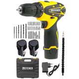 Steiner Germany TECNOLOGY 36 V Metal Şanzıman Çift Akülü Şarjlı Vidalama Matkap + 24 Parça Set