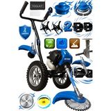 Steiner M 5200 Tekerlekli Benzinli Motorlu Ot Çalı Tırpanı Çim Biçme Makinesi Çift Çapa + Hali Yikama Aparat