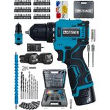 Steiner Pro Çelik Özel Seri 84 Parça Kömürsüz Güçlendirilmiş Motor Şarjli Armut Batarya Matkap - Renkli