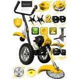 Steiner S 5200 Tekerlekli Benzinli Motorlu Ot Çalı Tırpanı Çim Biçme Makinesi Çift Çapa + Hali Yikama Aparat