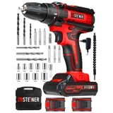 Steiner ST-198VF K Çift Akülü Darbeli Matkap Şarjlı Vidalama Kırmızı