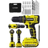 Steiner ST0518R215400339 Alman 58 v 5 Ah Darbeli Çift Akülü Metal Şanzuman Bakır Sargı Şarzlı Vidalama Matkap 24 Parça Set