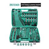 Steiner Ultra Güçlü 1/4 Cırcırlı 216 Parça Lokma Anahtar Takımı Oto Tamirci Full Tam Set 72 Diş Siyah