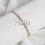 Stelia Xuping Kadın Gold Sonsuzluk Bileklik - 14 Ayar Altın Renk Kaplama Zirkon