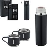 Stell Outdoor Portatif Bardak Paslanmaz Çelik Termos Bardak Seti - 500 ml - Siyah