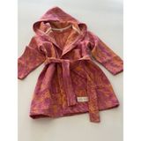 Stella Belli Pamuk El Dokuması Desenli Çocuk Kapüşonlu Peştemal Bornoz| Kutulu | Respiro | Pembe - Turuncu - Açık Pembe - 2 - 4 Yaş