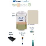 Stella Boya Seti (Bianca Stella Boya- Ipek Fırça- Kadife Rulo- Boya Kabı) – Kesekağıdı - 1 Lt
