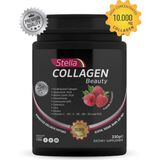 Stella Collagen Beauty Collagen 330 gr / Glutatyon Ve 14 Multivitamin Ve Mineral İçeren Hidrolize Kolajen Peptit - Ahududu