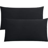 Stella Flavo 2'li Yastık Kılıfı 50 x 70 cm Kapaklı Siyah