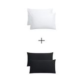 Stella Flavo 4'Lü Yastık Kılıfı 50X70+20Cm Kapaklı Siyah-Beyaz
