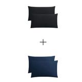 Stella Flavo 4'Lü Yastık Kılıfı 50X70+20Cm Kapaklı Siyah-Lacivert