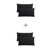Stella Flavo 4'Lü Yastık Kılıfı 50X70+20Cm Kapaklı Siyah-Siyah