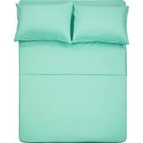 Stella Flavo Çarşafı Lastikli Battal Boy Düz Renk Nevresim Takımı - 180 x 200 - Mint Yeşili