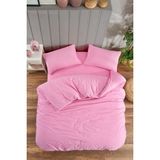 Stella Flavo Çarşafı Lastikli Tek Kişilik Düz Renk Nevresim Takımı - 100 x 200 - Pembe