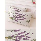 Stella Flavo Desenli Pamuklu Kalpli Desen Yastık Kılıfı 2 Adet 50 x 70 cm - Lila