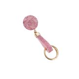 Stella Fortis Kristal Taşlı Küre Kadın Anahtarlık, Paslanmaz Çelik (Pembe)
