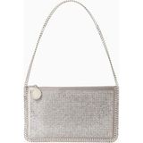 Stella Mccartney Hotfix Taşlı Vegan Falabella Pochette, Zincir Detaylı Omuz Çantası - Gümüş