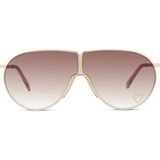 Stella Mccartney Kadın Güneş Gözlüğü - Pilot Altın Metal Çerçeve Kahverengi Degrade Cam UV400 SC40064I - Çok Renkli