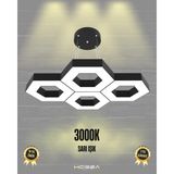 Stella (Siyah Kasa, Sarı Işık) Ledli Modern Sarkıt Linear LED Avize Salon Mutfak Oturma Odası Yatak Odası Antre Hol LED