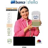 Stella Su Bazlı Boya Fayans-Mermer-Tezgah-Kapı-Dolap-Iç Cephe-Dönüşüm-Mutfak-Banyo-Plastik-Ahşap - Siyah