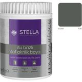 Stella Su Bazlı Saf Akrilik Boya (Bazalt RAL-7010) - 1 Litre