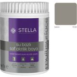 Stella Su Bazlı Saf Akrilik Boya (Beton RAL-7030) - 1 Litre