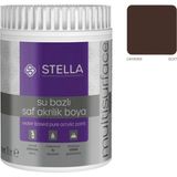 Stella Su Bazlı Saf Akrilik Boya (Çikolata RAL-8017) - 1 Litre