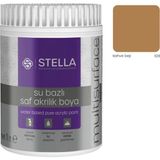 Stella Su Bazlı Saf Akrilik Boya (Kahve Beji RAL-1011) - 1 Litre