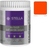 Stella Su Bazlı Saf Akrilik Boya (Turuncu RAL-2004) - 1 Litre