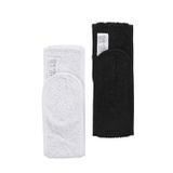 StellaBelli Saç Bandı | 2li Set | Havlu%100 Pamuk | Ter Sporcu Makyaj Bandana, Cırt Bant Biyeli | Siyah & Beyaz
