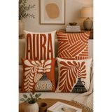 stellahomes Tarçın Turuncusu Boho Dekoratif Kırlent Kılıfı Seti 4'lü Modern Salon Yastığı(ÇİFT TARAFLI)