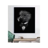 StellaStore Aslan Takım Elbisede Komik Kanvas Tablo, 30 x 40 mmc606