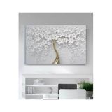 StellaStore Beyaz Gelincik Kanvas Tablo, 40 x 60