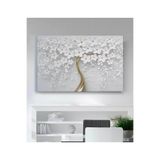 StellaStore Beyaz Gelincik Kanvas Tablo, 60 x 90