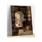 StellaStore Gustav Bauernfeind Şam'da Büyük Caminin Kapısında Kanvas Tablo Ev Oda Dekorasyon, 70 x 100