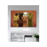 StellaStore Renkli Kedili Dekoratif Hd Baskı Kanvas Tablo,60 X 90