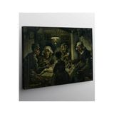 StellaStore Vincent Van Gogh Patates Yiyenler Yüksek Çözünürlüklü Büyük Ebat Kanvas Tablo,100 X 140