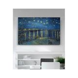 StellaStore Vincent Van Gogh Rhone Üzerinde Yıldızlı Gece Kanvas Tablo, 60 x 90
