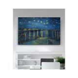 StellaStore Vincent Van Gogh Rhone Üzerinde Yıldızlı Gece Kanvas Tablo, 80 x 120