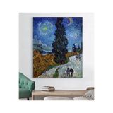 StellaStore Vincent Van Gogh Yıldızlı Gökyüzü Kanvas Tablo, 100 x 140