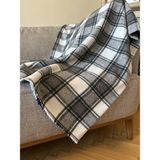 Stelo de Maro Check Throw Tv Battaniyesi & Koltuk Şalı Bej-Zümrüt-Siyah - Bej - Siyah - Zümrüt Yeşili - 150 x 180 cm