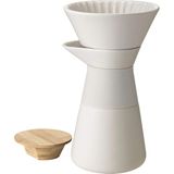 Stelton Kahve Filtresi Sürahisi, Taş, Y 23,5cm/ø 14CM/0,6L/SILIKON Saplı, X-634-1, Kum/bambu Kapaklı
